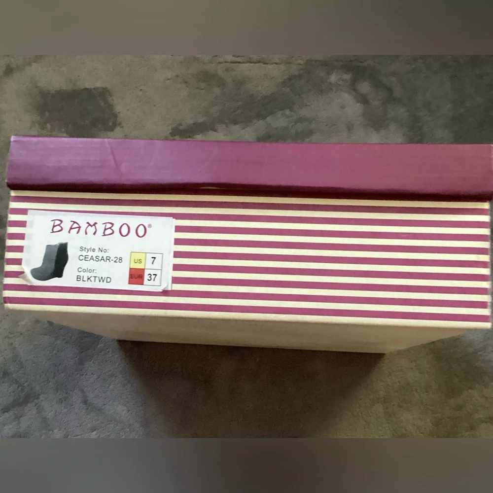 Black & Gray Two Tone Wedges New in Box by Bamboo - Picture 3 of 14